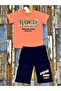 Boy's Printed Combed Cotton Shorts Set