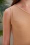 Biscuit Crop One Shoulder Detailed Camisole Blouse - 7
