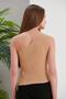 Biscuit Crop One Shoulder Detailed Camisole Blouse - 8