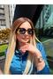 Style Glasses Cat Eyes Design Black Frame Black Glass