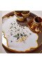 Daisy Model Embroidered Tray Cover and Cocktail 6-Piece Coffee Presentation Napkins