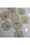 Daisy Model Embroidered Tray Cover and Cocktail 6-Piece Coffee Presentation Napkins - 4