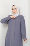 Women's Summer Hidden Zipper Honeycomb Fabric Hijab Topcoat - 2