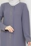 Women's Summer Hidden Zipper Honeycomb Fabric Hijab Topcoat - 6