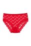 Red Lace High Waist Plus Size Women's Panties - 2