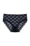 Navy Blue Lace High Waist Plus Size Women's Panties