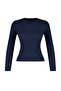 Lacivert Basic Fitilli Triko Kazak TWOAW22KZ1708 - 6