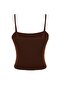 Kahverengi Crop Bağlama Detaylı Bluz-Hırka Triko Takım TWOSS21HI0002 - 8