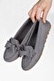 Gray Velvet Women's Ballerinas