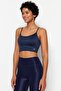 Vella - Comfort Navy Blue Sport Bra with Rope Strap - 2