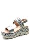 1729 Girl's Silver Floral 5 Cm Wedge Heel Sandals - 3