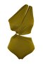 Haki Tek Omuz Tünelli Cut Out Detaylı Regular Core Mayokini TBESS23MA00206 - 10