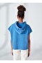 Hooded Collar Blue Women's Sweatshirt L231320400 - 6