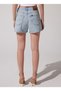 High Waist Straight Light Purple Women's Shorts L37Chgb33 - 5