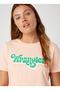 Crew Neck Salmon Women's T-shirt W7n4d3p60 - 2