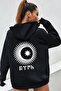 Unisex 2Ip Knitted Fabric Turan Union Reflector Print Oversize Cardigan