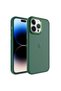 Apple iPhone 14 Pro Case Frosted Transparent Metal Frame May Cover