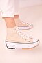 Beige Women's Sneakers 18153 - 4
