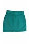 Green Gabardine Fabric Children's Skirt with Adjustable Elastic Waist - 6