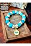 Glass Basement Bead Charm Evil Eye Bead Bracelet Evil Eye Beaded Bracelet - 2