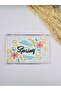 Plexiglass-Acrylic Spring Flowers Printed Decorative Presentation Tray Transparent Size 15cm*22.5cm
