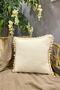 Handmade Natural 100% Organic Cotton Square Throw Pillow Cover with 4 Tassels - 2
