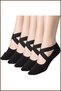 6-Piece Silicone Non-Slip Yoga Pilates Socks Women's Ballerina Socks 6 Pieces Black Socks