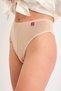 Cotton High Waist Brazilian Panties Single High Waist Brazilian Beige - 2