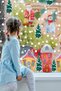 New Year's Snowy City New Year's Children's Room Glass Door Cabinet Decor Sticker Set - Sim786