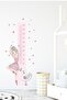 Pink Ballerina Height Measurer Wall Sticker Set