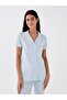 Lcw Dream Shirt Collar Patterned Short Sleeve Women's Pajamas Set
