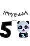 Panda Concept Panda Foil Balloon Happy Birthday Banner Age Balloon Set