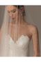 1.5 Pearl Fabric Bridal Veil with Pearl Bridal Veil Wedding Accessory, length 1.5 M Width 1.5 Cm - 2