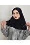 Snap Fastener Ready Scarf Shawl Hijab Bonnet Black - 3