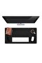 Black Genuine Leather Table Mat Gamer Mouse Pad Gamer Laptop Computer Table Mat 75X35 cm |   Hobart