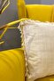 Handmade Natural 100% Organic Cotton Square Throw Pillow Cover with 4 Tassels - 5