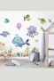 مجموعة ملصقات حائط Sm358 Baby Sea Creatures - 2