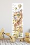 Watercolor Style African Animals Safari Air Balloon Height Gauge Kids Room Wall Sticker