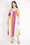 Women's Colorful Large Size Collar Elastic Strap Length Adjustable Colorful Dress 65n36243