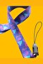 Purple Shapes Name Badge, Neck Strap Lanyard, Card Strap Lanyard, Phone Strap Bracket, White Horizontal Card Holder - 3