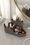 Aqua Makeup Organizer and Cosmetic Storage Box Organizer Set of 3 Cream - 2