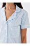 Lcw Dream Shirt Collar Patterned Short Sleeve Women's Pajamas Set - 3