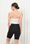 Women's High Waist, Slim-Looking, Non-marking Laser Cut Black Corset Shorts - 4