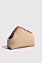 Tan Women's Jute Straw Clutch Bag - 2