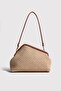 Tan Women's Jute Straw Clutch Bag - 4