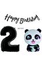 Panda Concept Panda Foil Balloon Happy Birthday Banner Age Balloon Set