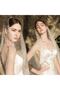 1.5 Pearl Fabric Bridal Veil with Pearl Bridal Veil Wedding Accessory, length 1.5 M Width 1.5 Cm