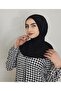 Snap Fastener Ready Scarf Shawl Hijab Bonnet Black - 2