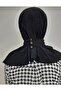 Snap Fastener Ready Scarf Shawl Hijab Bonnet Black - 4