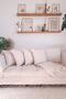 Set of 5 Handmade Natural Linen Authentic Organic Cotton Tasseled Throw Pillow Cover & Runner Set - 3